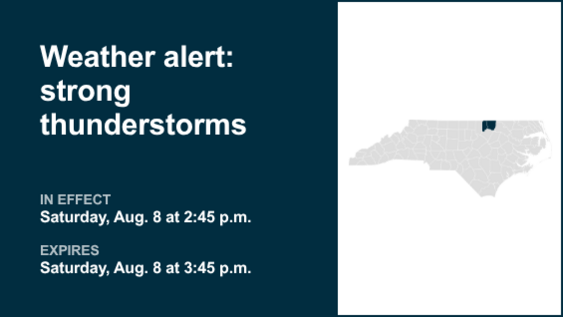 UPDATE: Prepare for strong thunderstorms in Vance and Warren counties early Saturday evening 