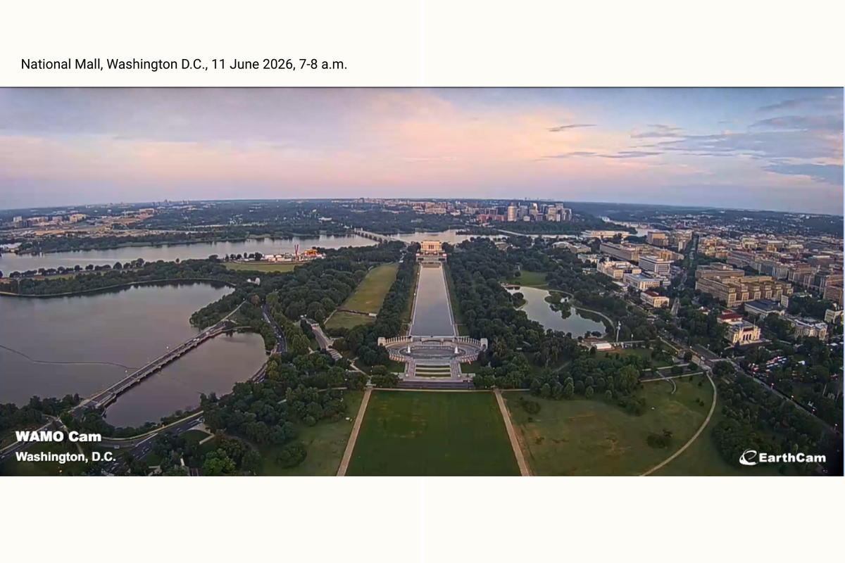  Pictures of the National Mall on Thursday 11 June around 7-8 a.m. 