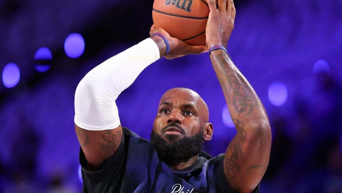 76ers' LeBron James (back management) out vs. visiting Bucks