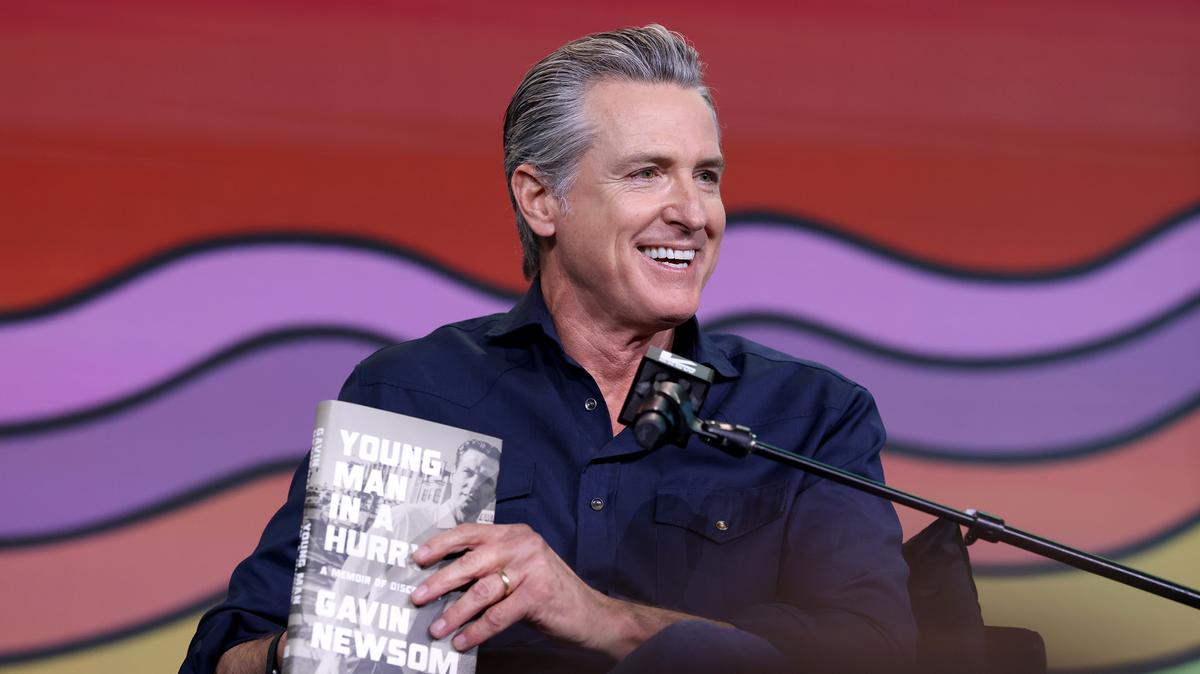 Governor Gavin Newsom speaks at Networth and Chill podcast at the Vox Media Podcast Stage at SXSW on March 15, in Austin, Texas.