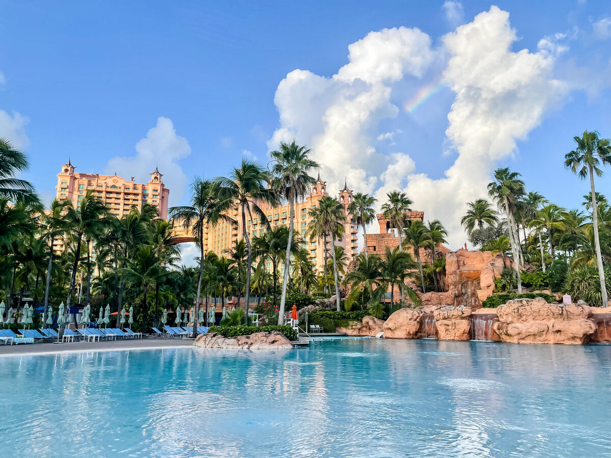  Head to Atlantis for blue skies with rainbows peaking through and blue waters to wash your blues away! Photo credit: Breeze Leonard 