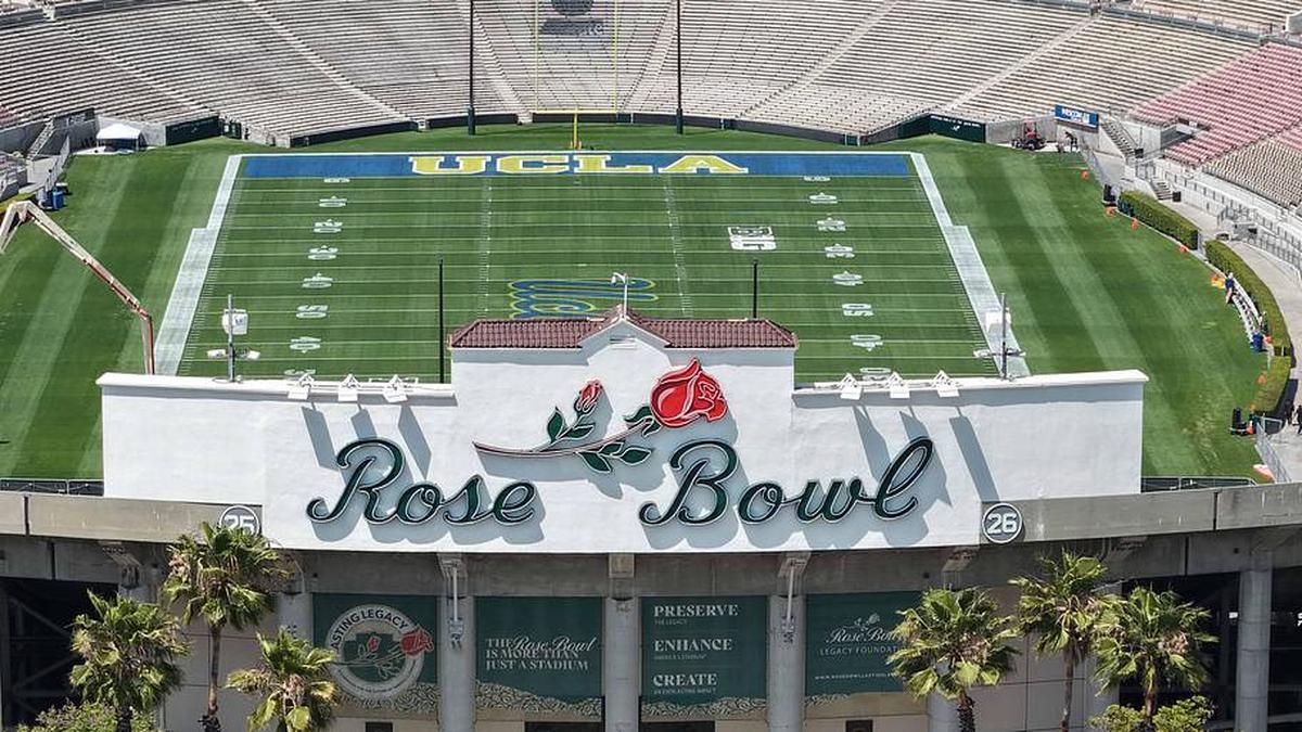  May 2, 2026; Pasadena, CA, USA; A general overall aerali view of the Rose Bowl. Mandatory Credit: Kirby Lee-Imagn Images | Kirby Lee-Imagn Images 