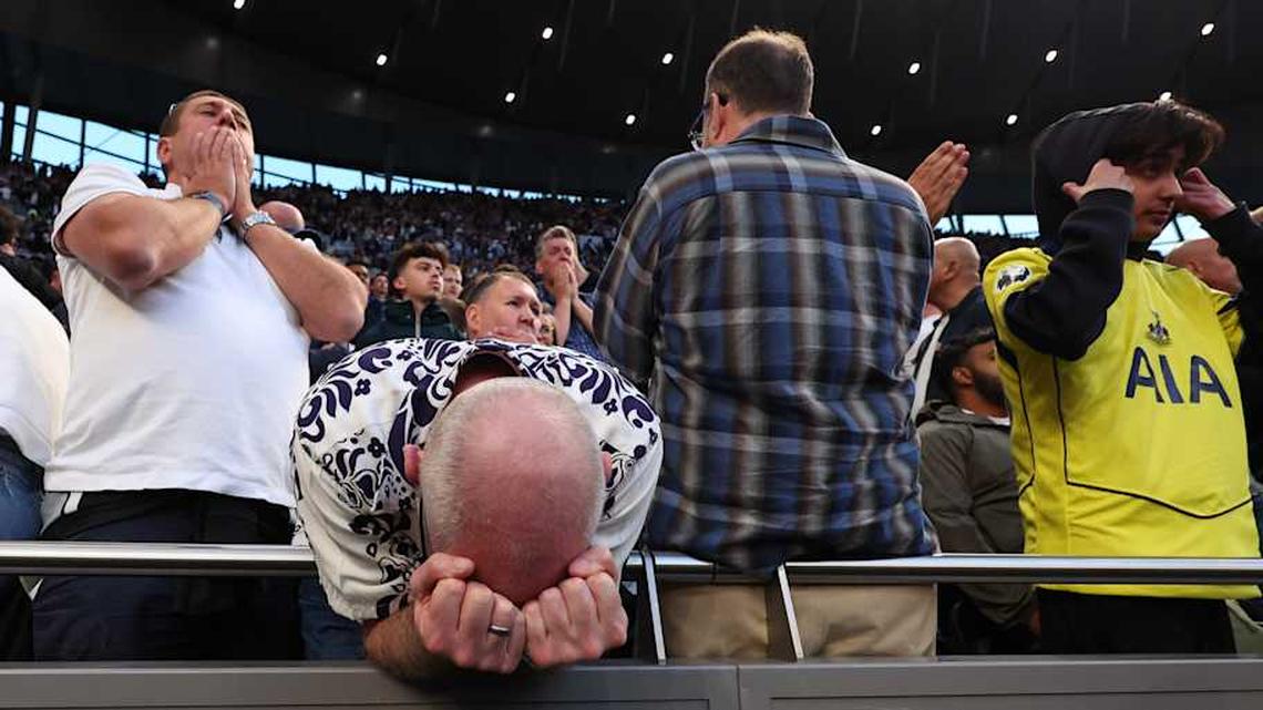  It's been a season of pain for Tottenham fans. | Marc Atkins/Getty Images 