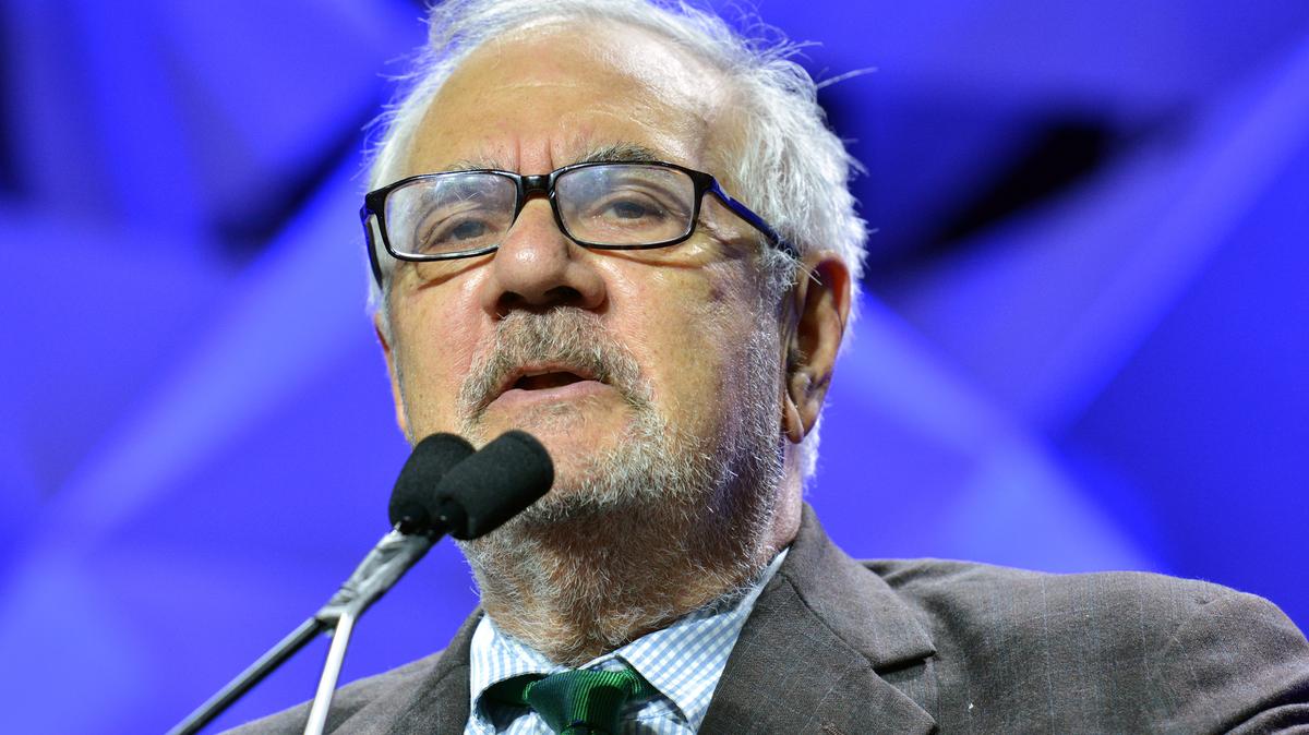 Barney Frank at the State Democratic Convention at the DCU Center on June 2, 2018, in Worcester, Massachusetts. (Chris Christo/Boston Herald/TNS)
