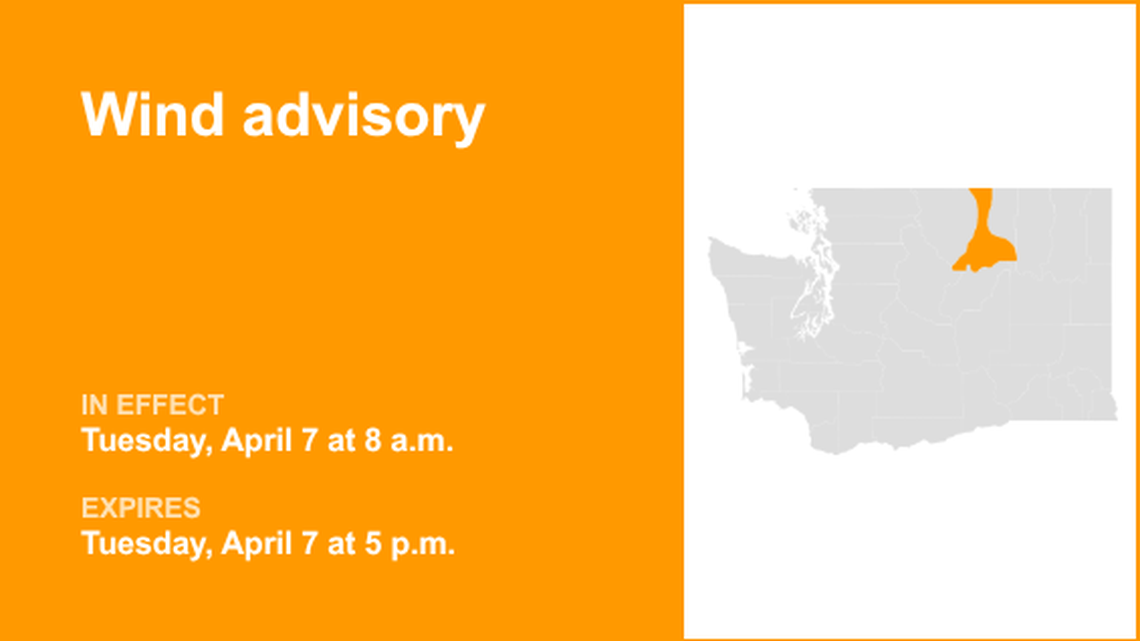 UPDATE: Wind advisory for Okanogan Valley until early Tuesday evening 