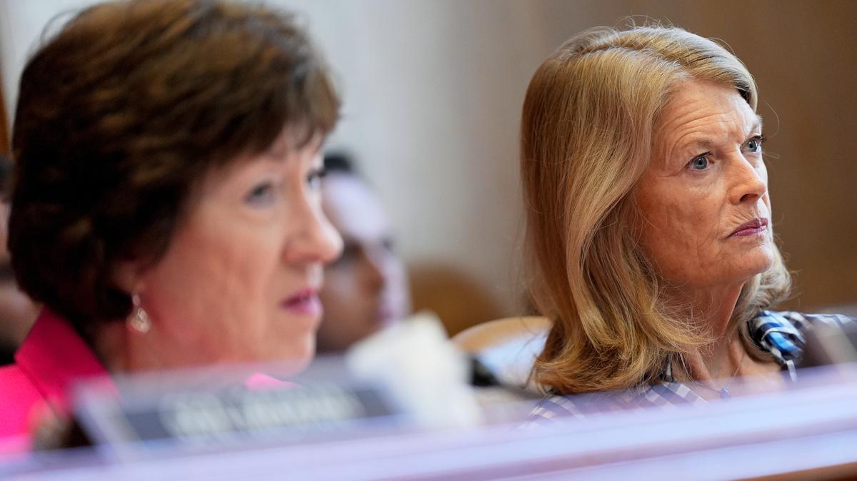 Senate Commerce. Sen. Susan Collins, R-Maine, left, and Sen. Lisa Murkowski, R-Alaska, right, attend a Senate Appropriations hearing, Wednesday, June 4, 2025, on Capitol Hill in Washington. (AP Photo/Julia Demaree Nikhinson)