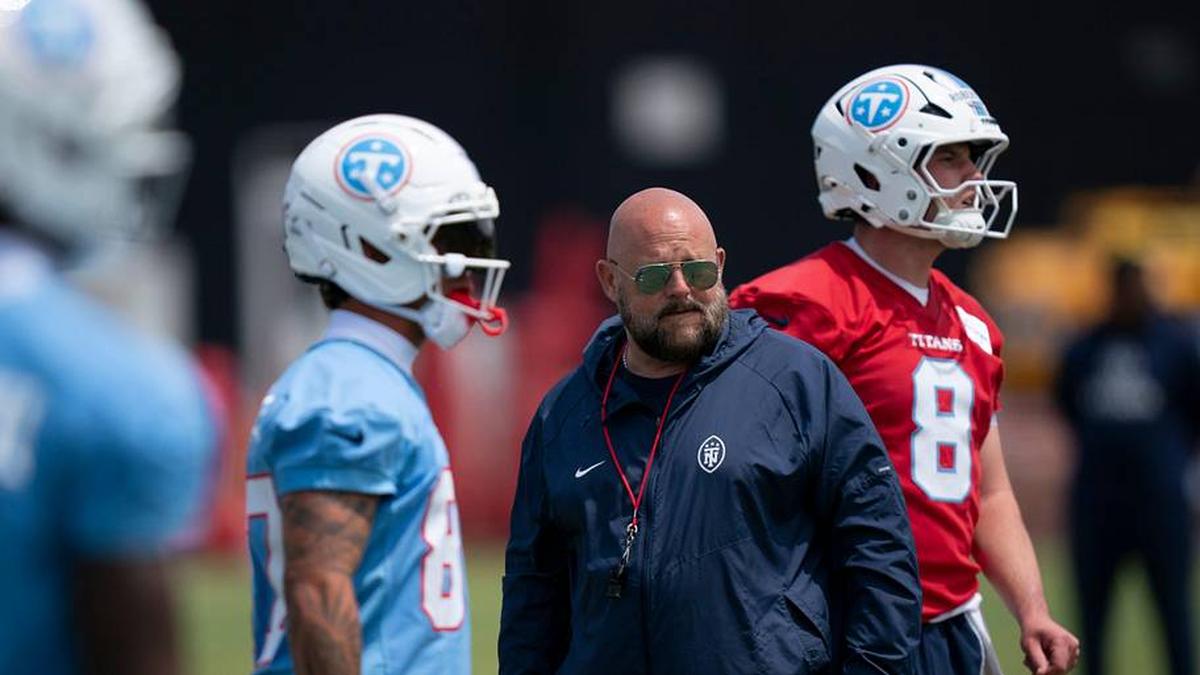  Titans offensive coordinator Brian Daboll overlappd with Diggs in Buffalo. | DENNY SIMMONS / THE TENNESSEAN / USA TODAY NETWORK via Imagn Images 
