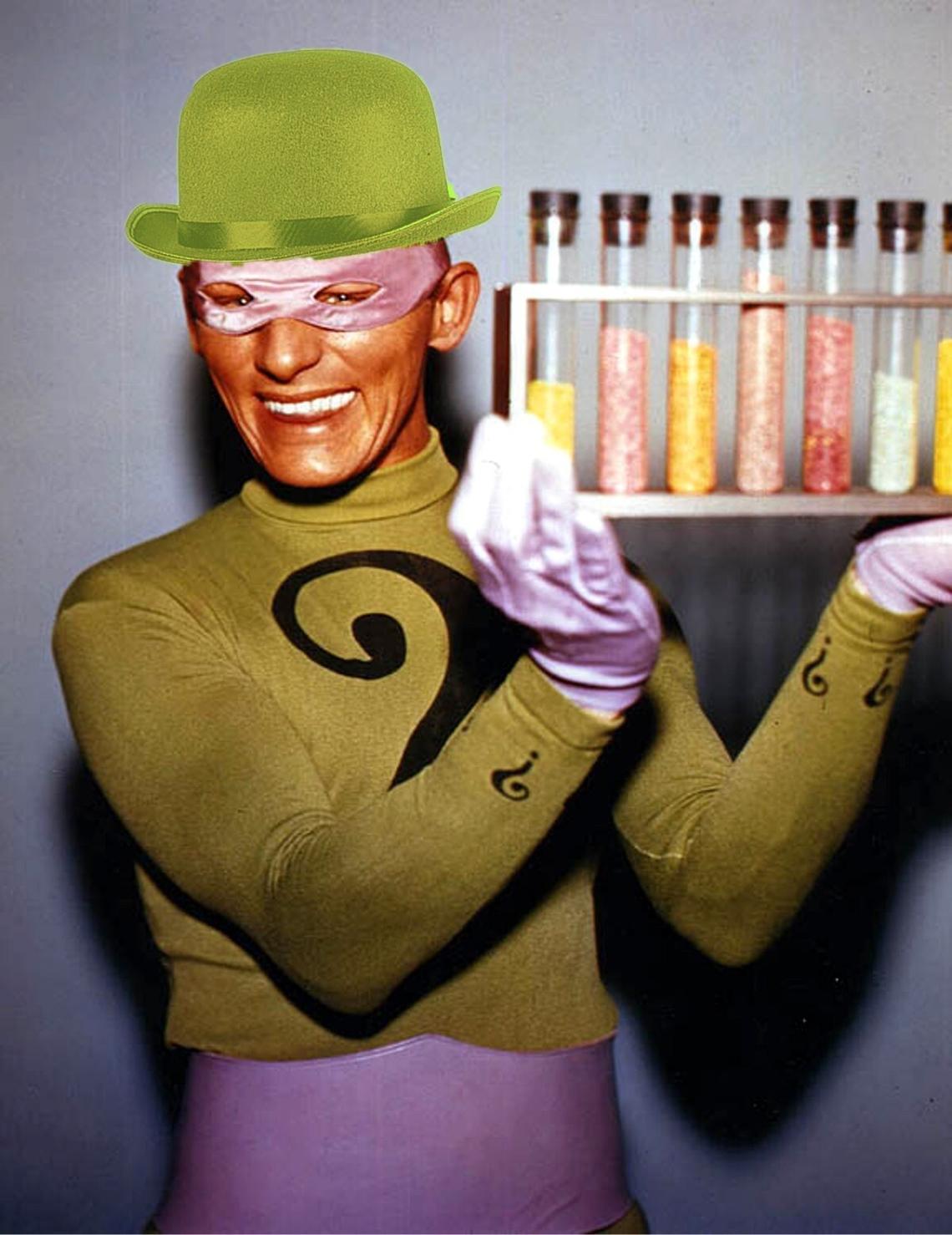 Frank Gorshin as The Riddler in 1966’s Batman movie©20th Century Fox/courtesy MovieStillsDB.com