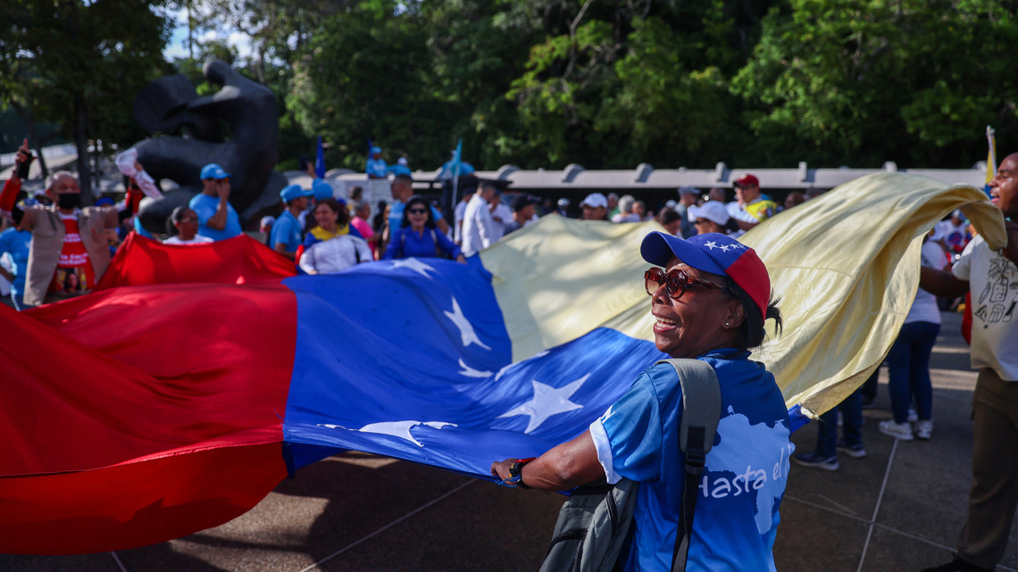 Venezuelans call for elections in first national protest in nearly two years 