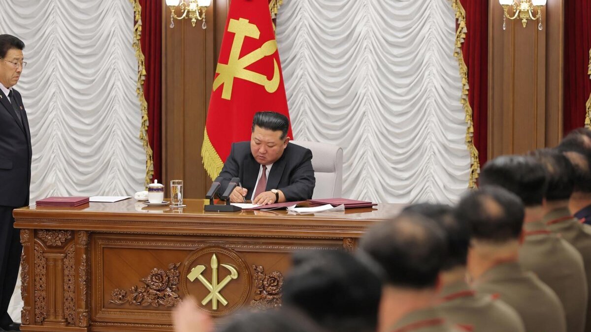North Korean leader Kim Jong Un signed seven written orders implementing major military decisions aimed at strengthening the country's nuclear forces and expanding military intelligence, state media reported Friday. Photo by KCNA/EPA