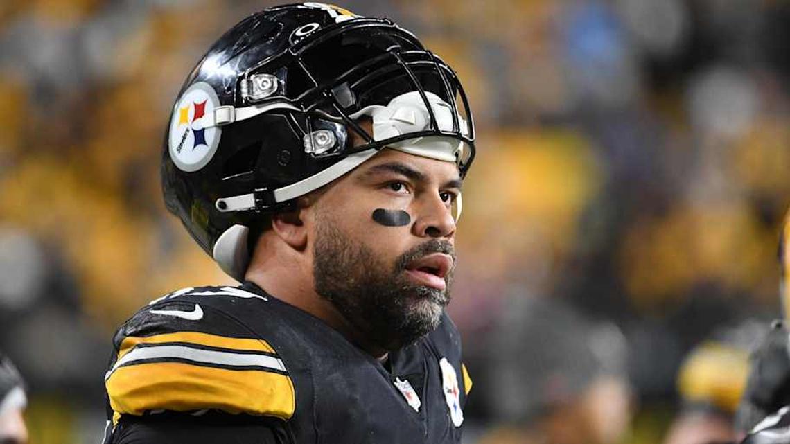  Nov 2, 2023; Pittsburgh, Pennsylvania, USA; Pittsburgh Steelers defensive end Cam Heyward watches the game against the Tennessee Titans during the second quarter at Acrisure Stadium. Mandatory Credit: Philip G. Pavely-Imagn Images | Philip G. Pavely-Imagn Images 