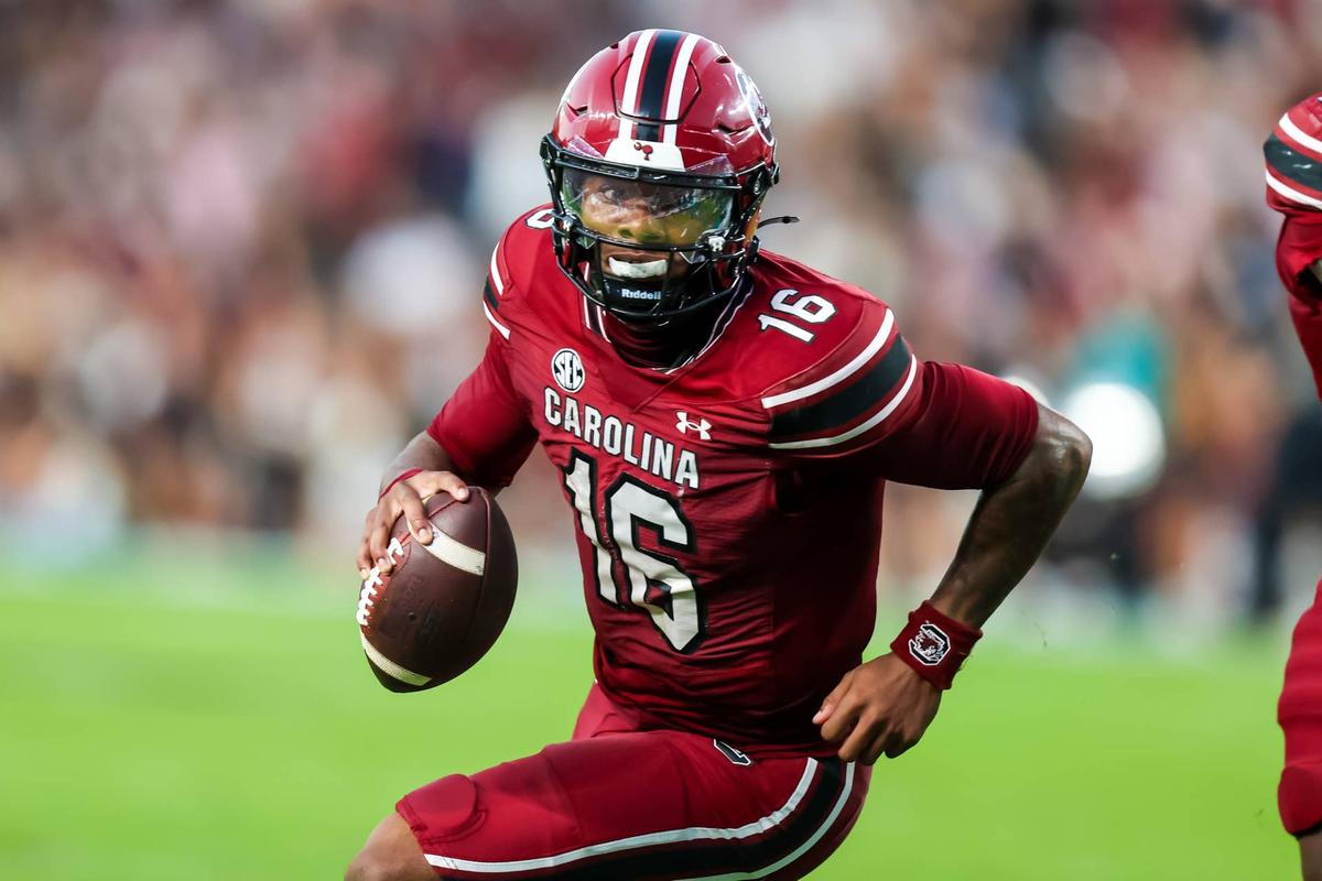  South Carolina QB LaNorris Sellers has sky-high potential. (Jeff Blake-Imagn Images) © Jeff Blake-Imagn Images