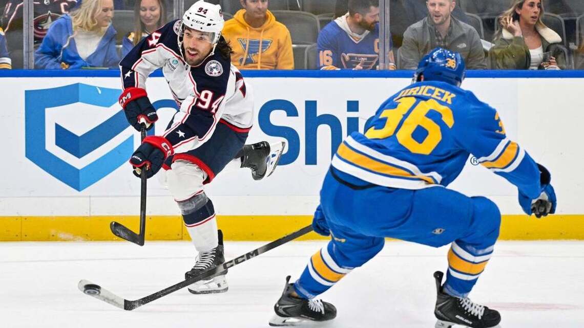 Blues snap 3-game skid, score season-high 5 goals to edge Blue Jackets 