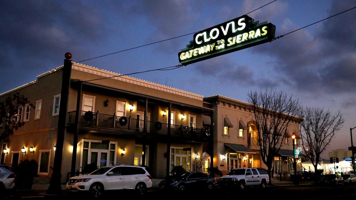 Old Town along Clovis Ave. on Friday, Dec. 10, 2021, in Clovis, California. (Gary Coronado/Los Angeles Times/TNS)