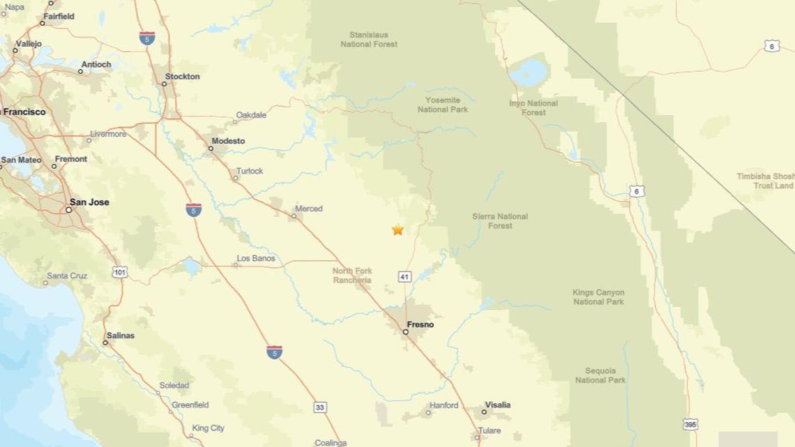 Update: Seismic activity on April 28 - 2.7 magnitude earthquake close to Yosemite Lakes, CA registered 