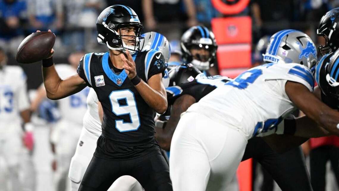 Bryce Young, Tetairoa McMillan's connection leads Panthers past Lions 
