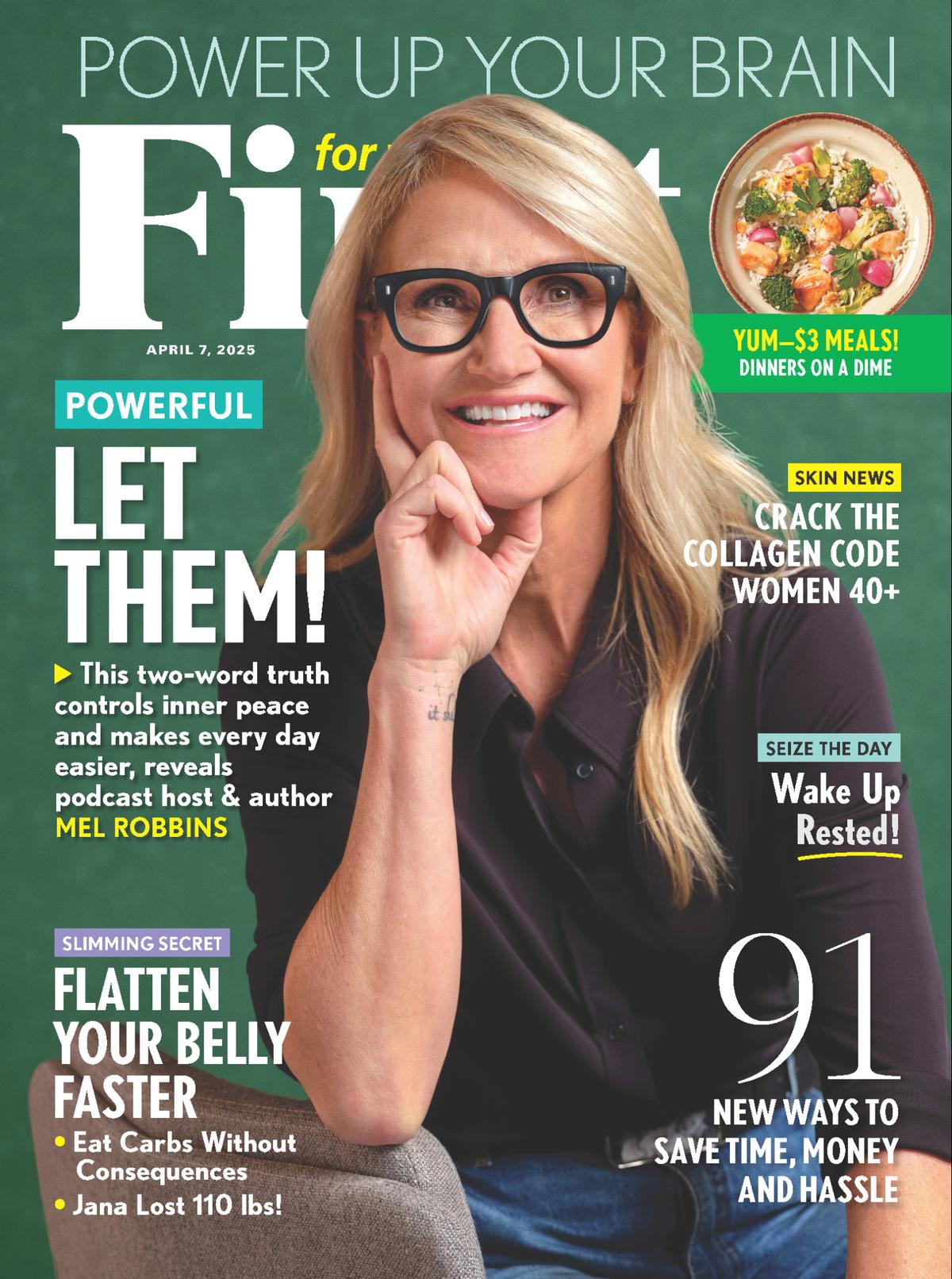 Mel Robbins on the cover of FIRST for WomenFIRST for Women