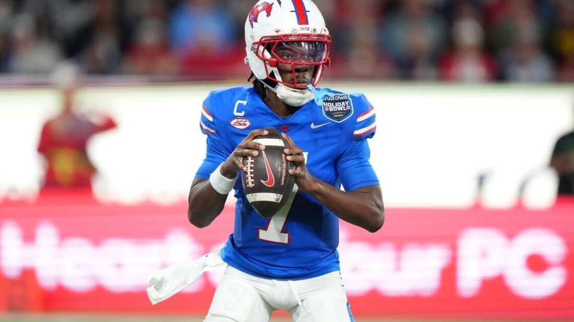 SMU QB Kevin Jennings (finger) limited in practice but good for Week 1 