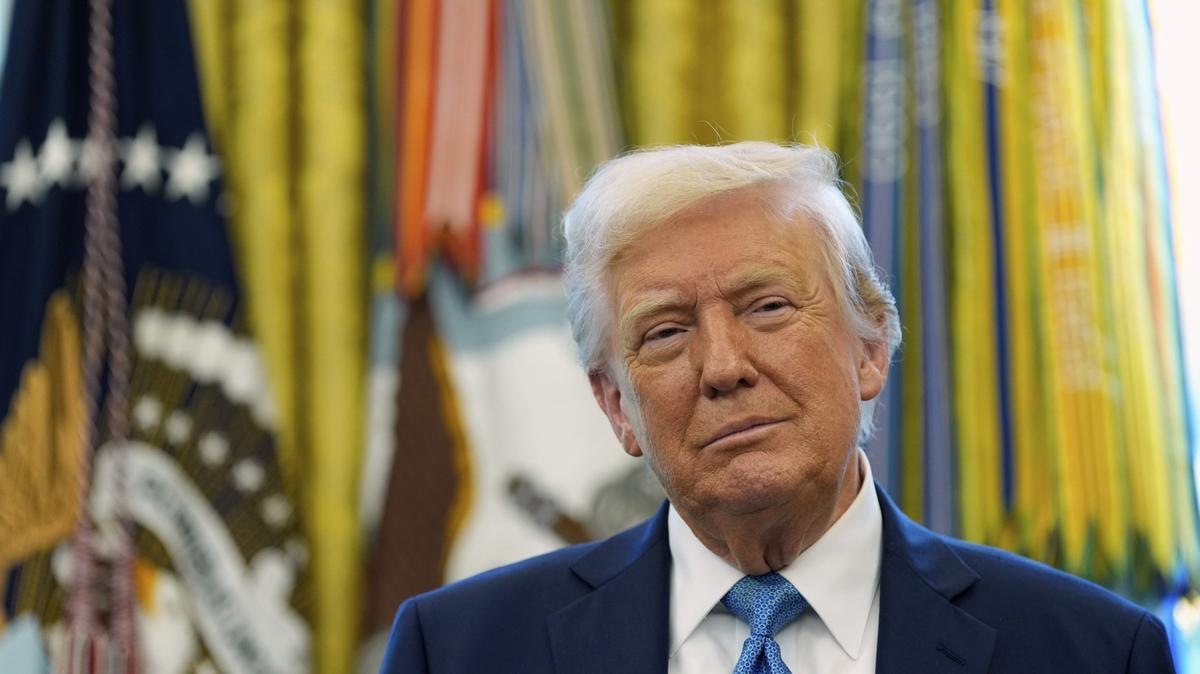 trump. President Donald Trump watches as Treasury Secretary Scott Bessent participates in a ceremonial swearing in of Paul Atkins as chairman of the Securities and Exchange Commission, in the Oval Office of the White House, Tuesday, April 22, 2025, in Washington.