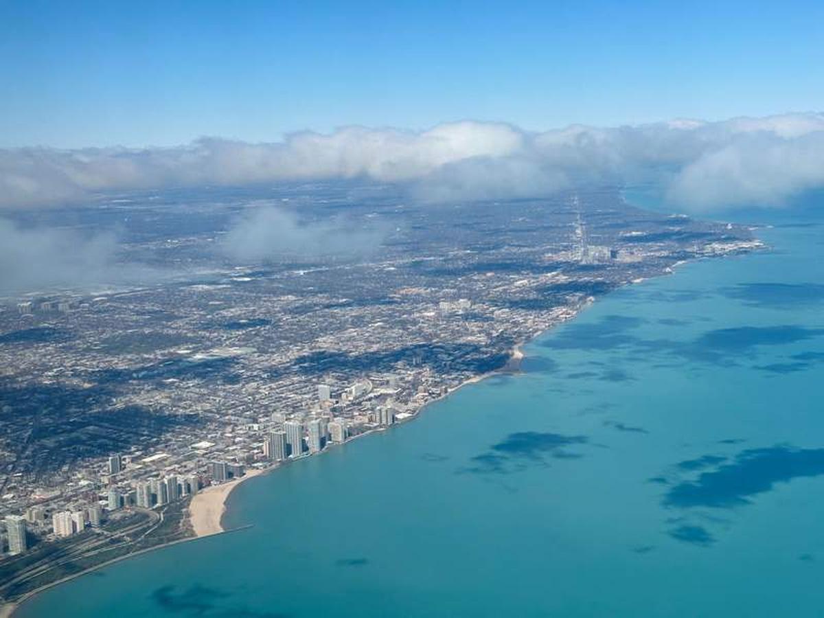  View of Chicago from a Frontier flight. Photo credit: Breeze Leonard 