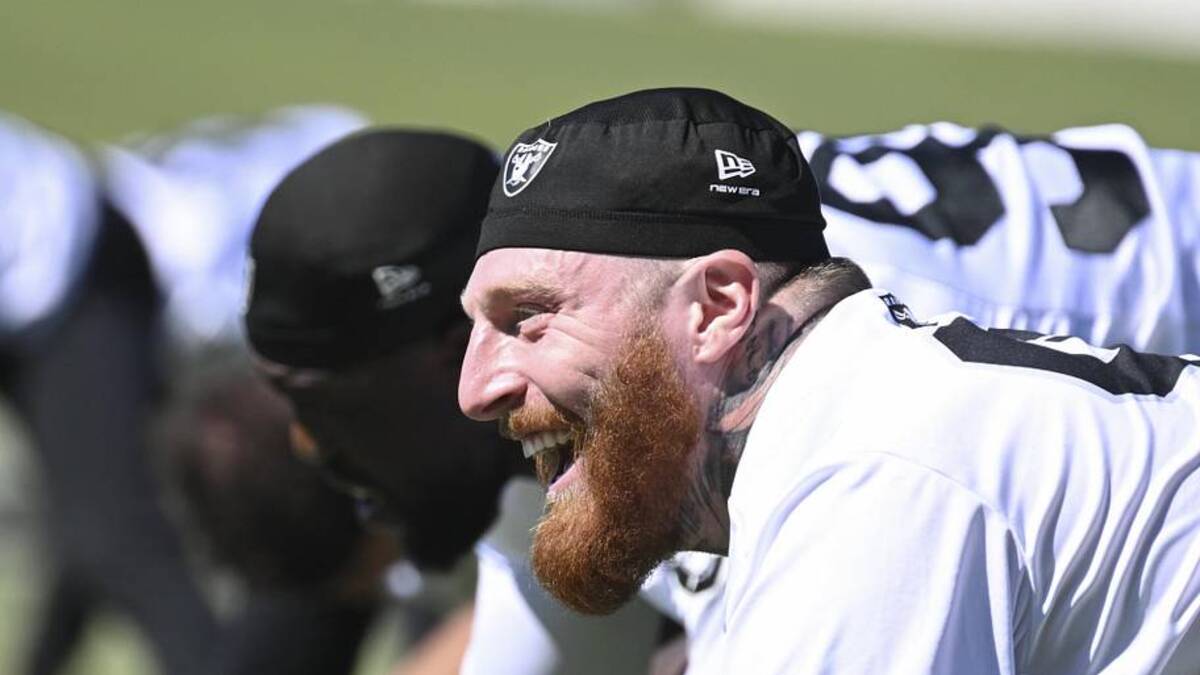  May 28, 2026; Henderson, NV, USA; Las Vegas Raiders defensive end Maxx Crosby (98) looks on during organized team activities at Intermountain Health Performance Center. Mandatory Credit: Candice Ward-Imagn Images | Candice Ward-Imagn Images 