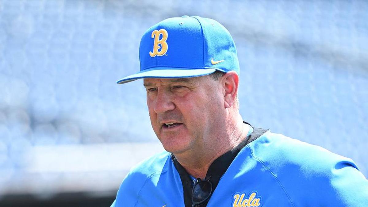  Jun 14, 2025; Omaha, Neb, USA; UCLA Bruins head coach John Savage on the field before the game against the Murray State Races at Charles Schwab Field. Mandatory Credit: Steven Branscombe-Imagn Images | Steven Branscombe-Imagn Images 