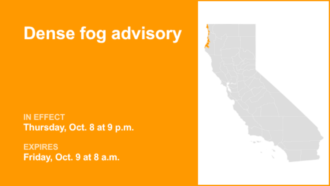 UPDATE: Dense fog advisory issued for Coastal Del Norte and Northern Coastal Humboldt 