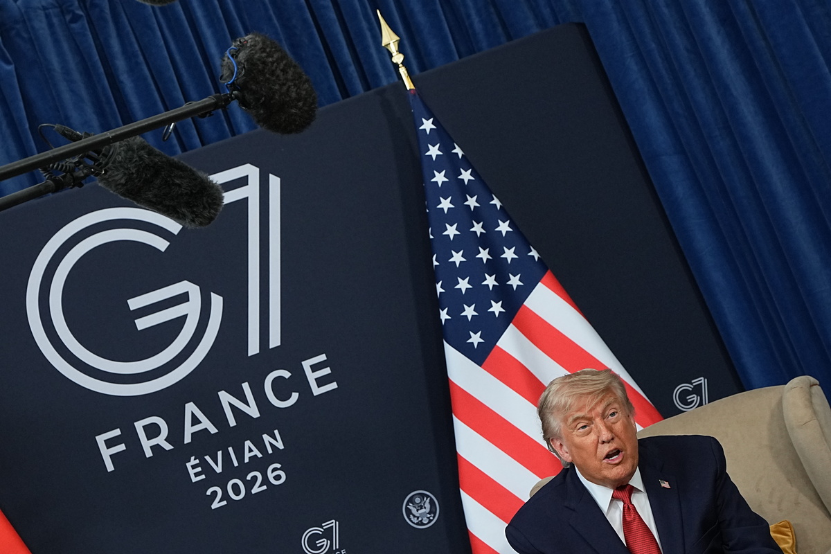President Donald Trump speaks during a bilateral meeting with President Abdel Fattah el-Sissi of Egypt, at the G7 Summit in Evian-les-Bains, France, on Wednesday, June 17, 2026. (Haiyun Jiang/The New York Times)