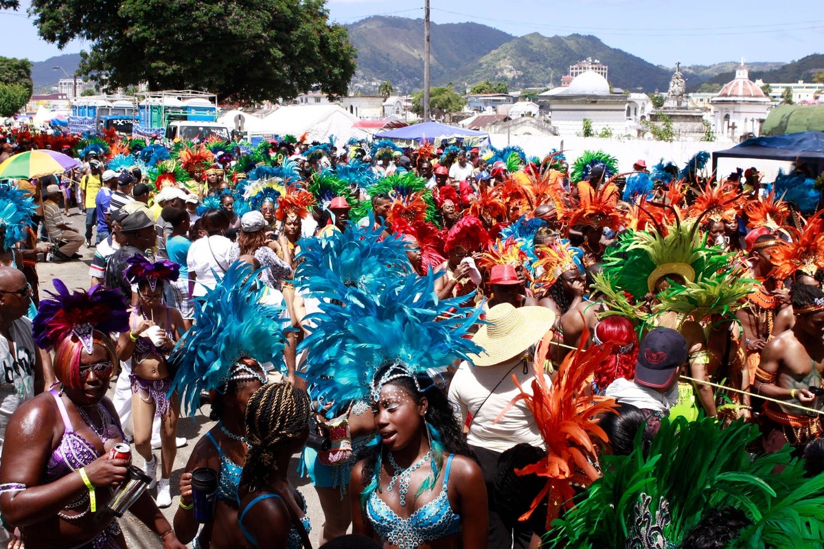 Thousands of masqueraders fill the streets of Port of Spain during Trinidad's Carnival. 