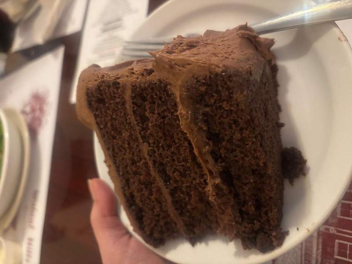  The chocolate cake at Walnut Hills. Photo credit: Judy Antell 
