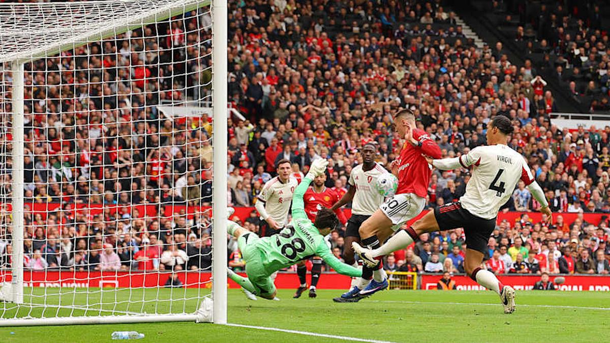  A hand was at play in Man Utd's second goal. | Shaun Brooks/CameraSport/Getty Images 