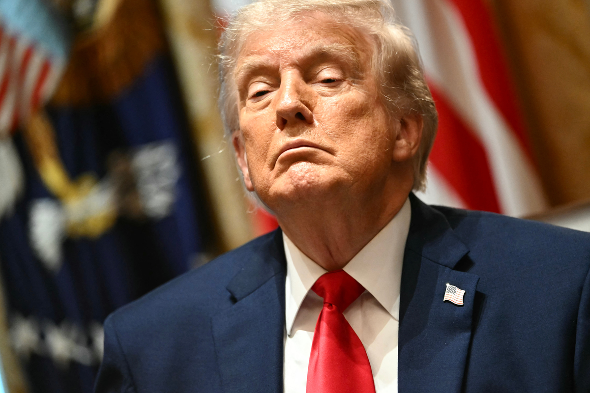  President Donald Trump speaks during a cabinet meeting in the Cabinet Room of the White House on May 27, 2026. 