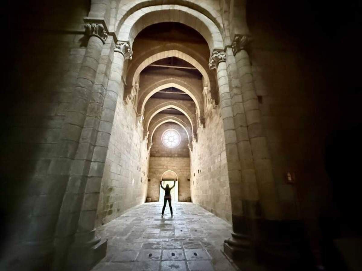  Light streaming through the window at the Monastery of Santa Cristina de Ribas de Sil. Photo credit: Margot Black 