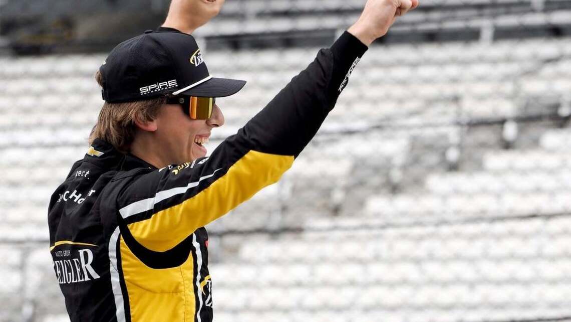 Hocevar delights fans with pole-winning run for Brickyard 400