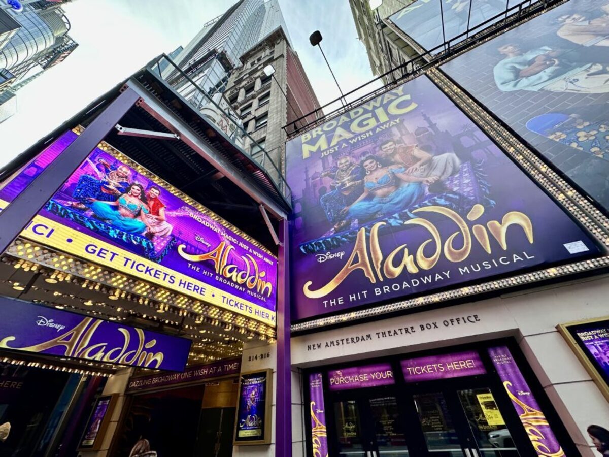  Disney Broadway musicals like Aladdin are popular with families visiting Times Square. Photo credit: Cathy Bennett Kopf 