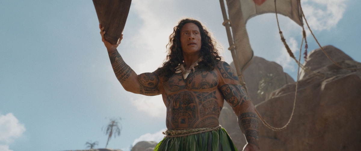 An original star of 2016's "Moana," Dwayne Johnson reprises his role as trickster demigod Maui in the live-action version of the musical adventure.