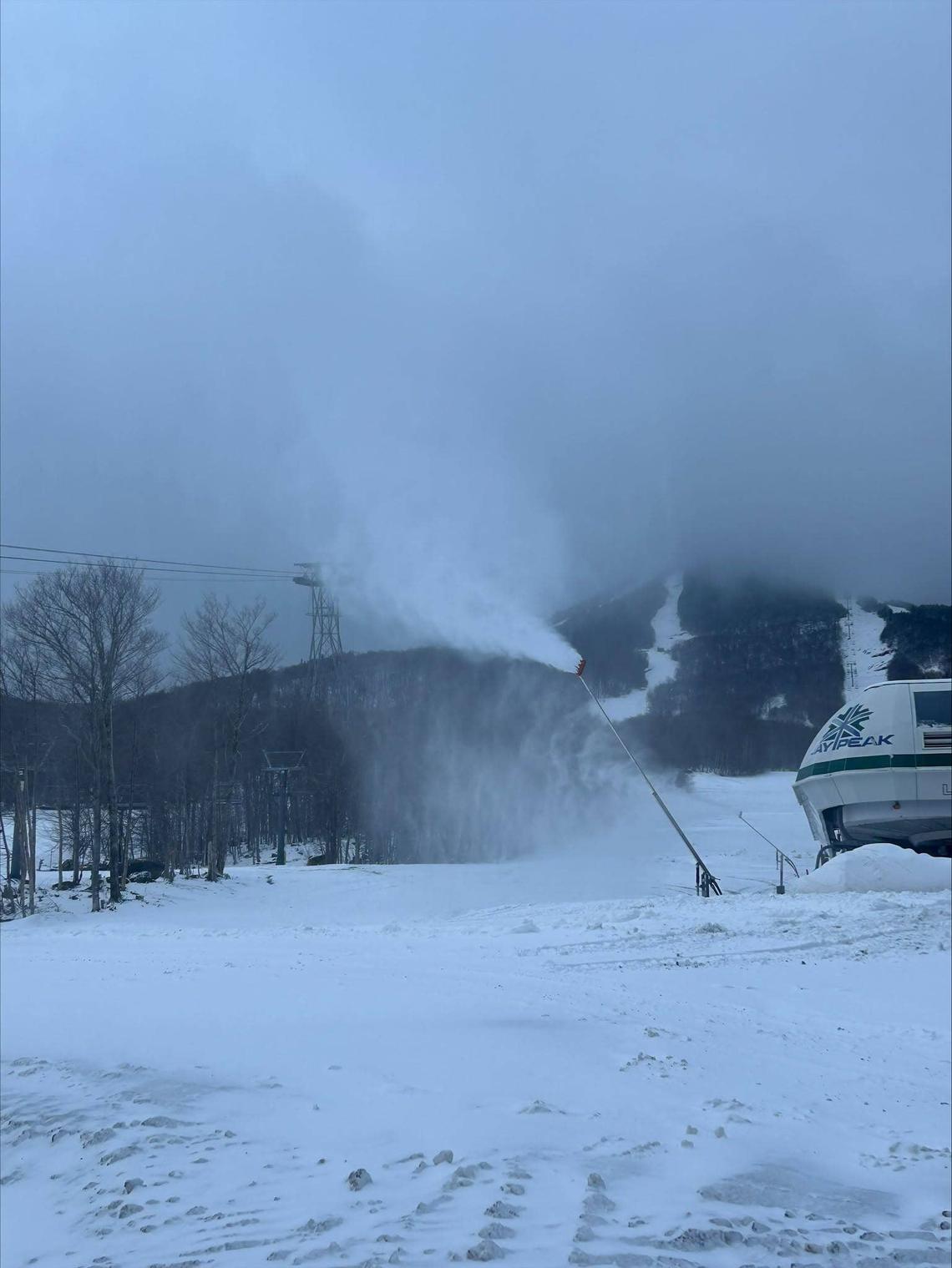  An encouraging sight at Jay Peak, Vermont. 