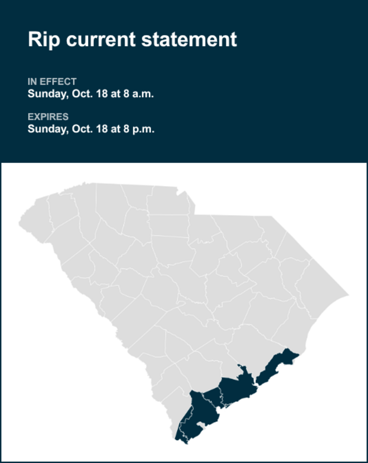 Rip current statement affecting Lowcountry Sunday | The State