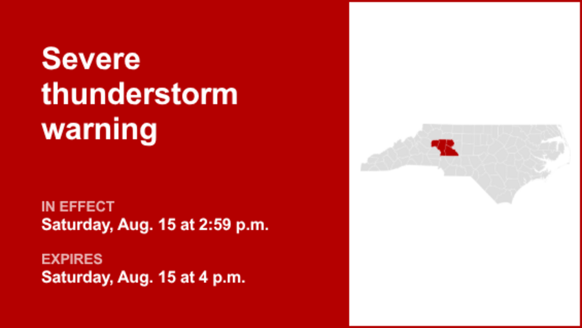UPDATE: Look for damaging winds with thunderstorms in the Piedmont region Saturday 
