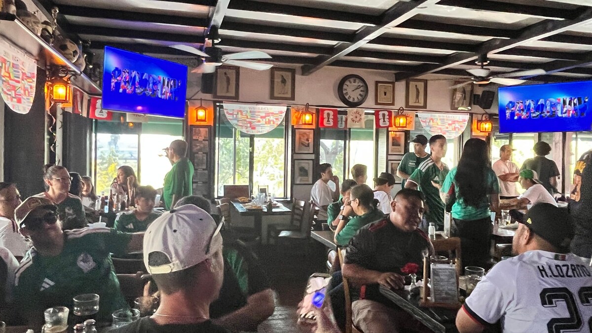 Shakespeare Pub & Grille, which was just ranked No, 1 sports bar in the U.S. by Yelp users, was packed Thursday with soccer fans watching the televised World Cup game featuring the team from Mexico. (Lori Weisberg / The San Diego Union-Tribune)