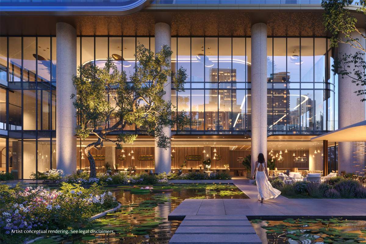  An artist’s rendering of the Anantara amenity deck up close. 