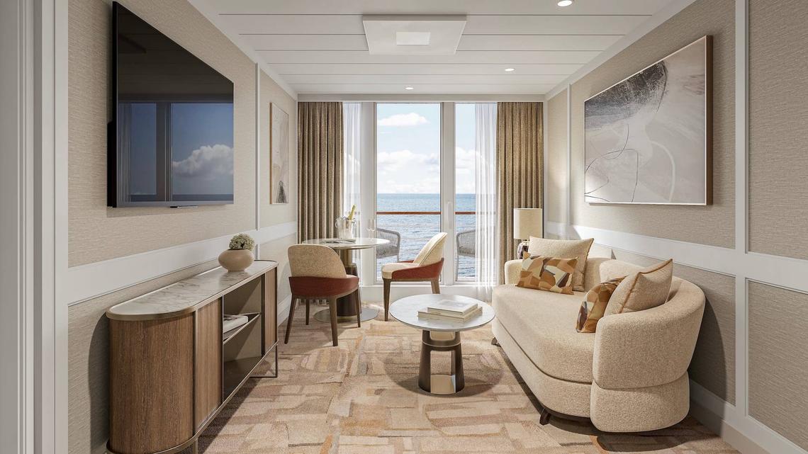 Many of Oceania Aurelia's suites will feature residential-style living room areas. 