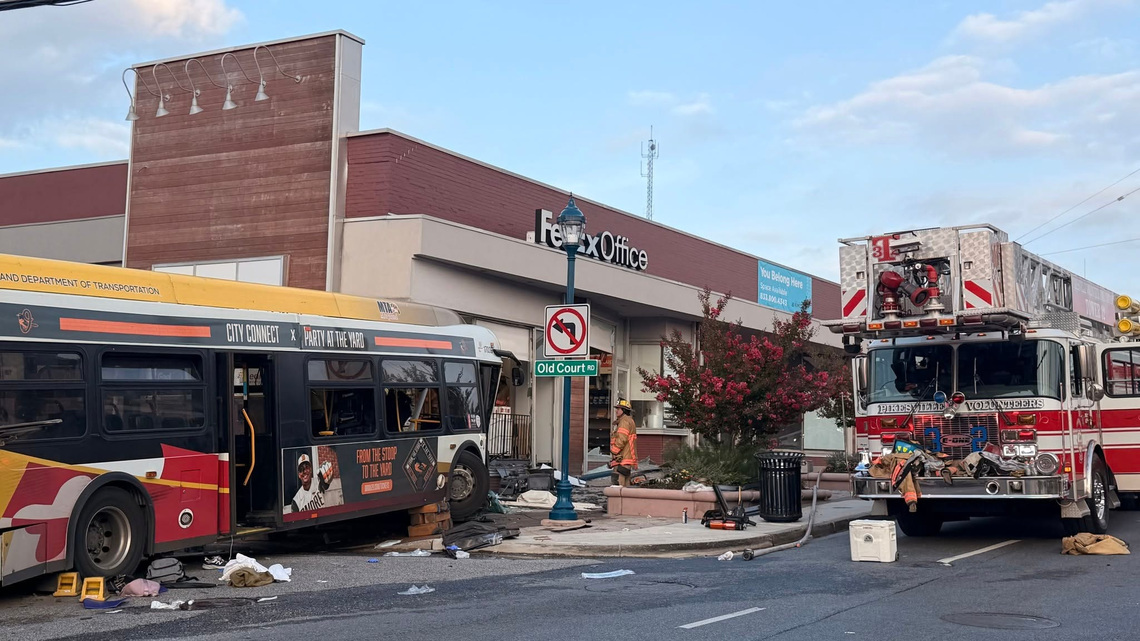 Bus crashes into building in Maryland, injuring 33: 'Like a war scene' 