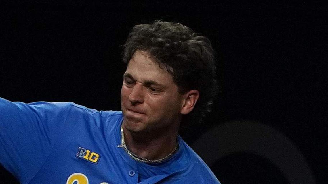  Mar 1, 2026; Arlington, TX, USA; UCLA Bruins against Mississippi State Bulldogs during the Amegy Bank College Baseball Series at Globe Life Field. Mandatory Credit: Dustin Safranek-Imagn Images | Dustin Safranek-Imagn Images 
