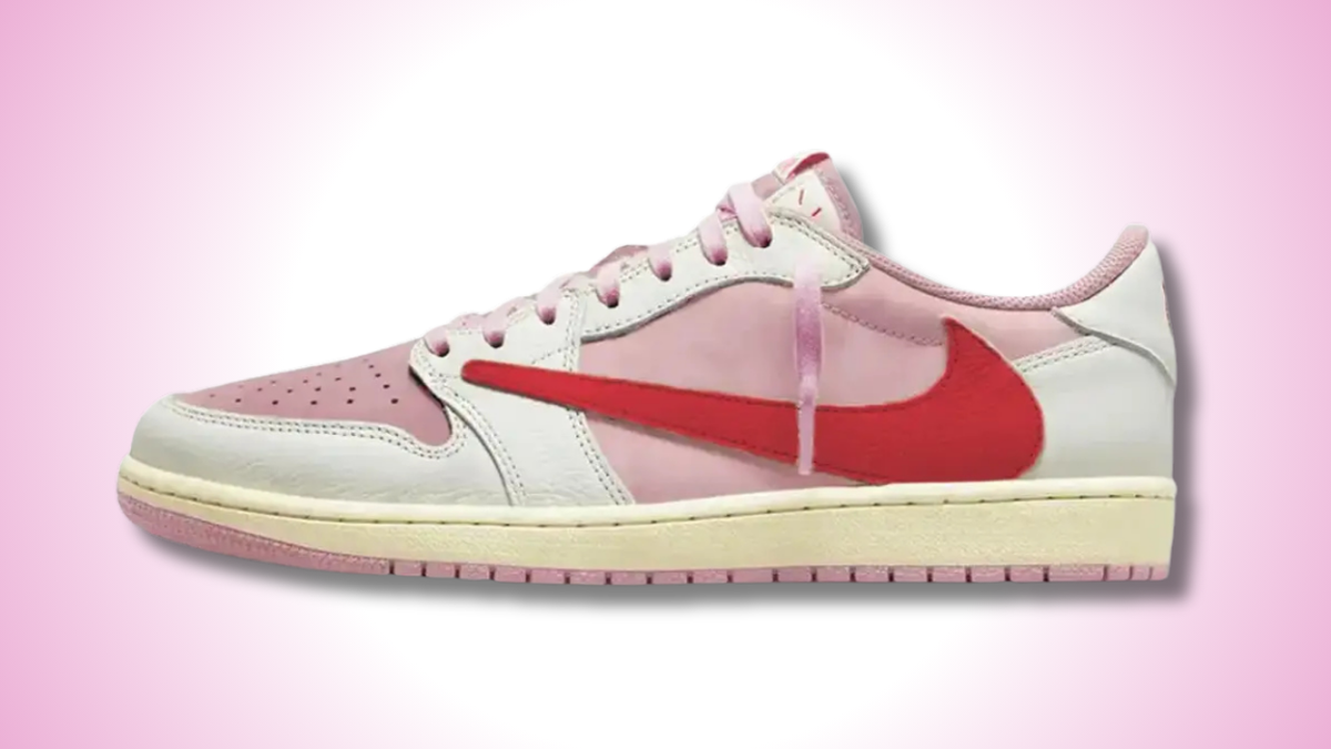  Travis Scott x Air Jordan 1 Low Shy Pink Solesupplier