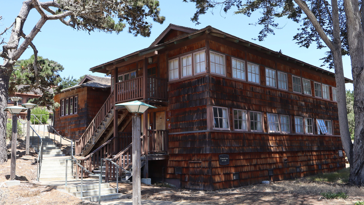 The Pirates Den, a building designed by Julia Morgan, California's first licensed female architect, on July 15, 2026, at Asilomar Hotel and Conference Grounds in Pacific Grove, Calif.