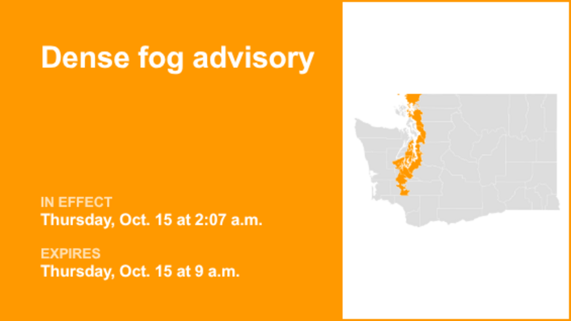Dense fog advisory active for Puget Sound region until Thursday morning 