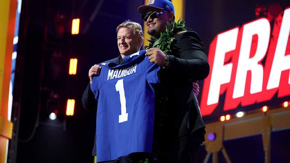 Giants QB Jaxson Dart welcomes Francis Mauigoa saying he'd ‘die' for him