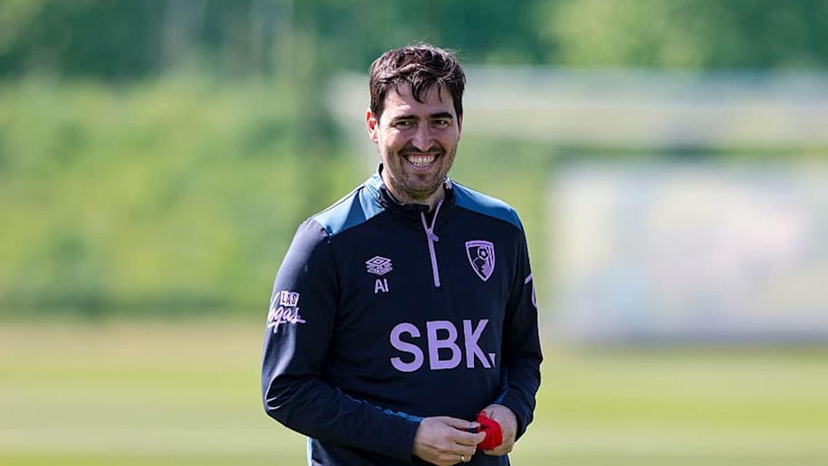  Andoni Iraola is manager known for his coaching ability. | Robin Jones/AFC Bournemouth/Getty Images 