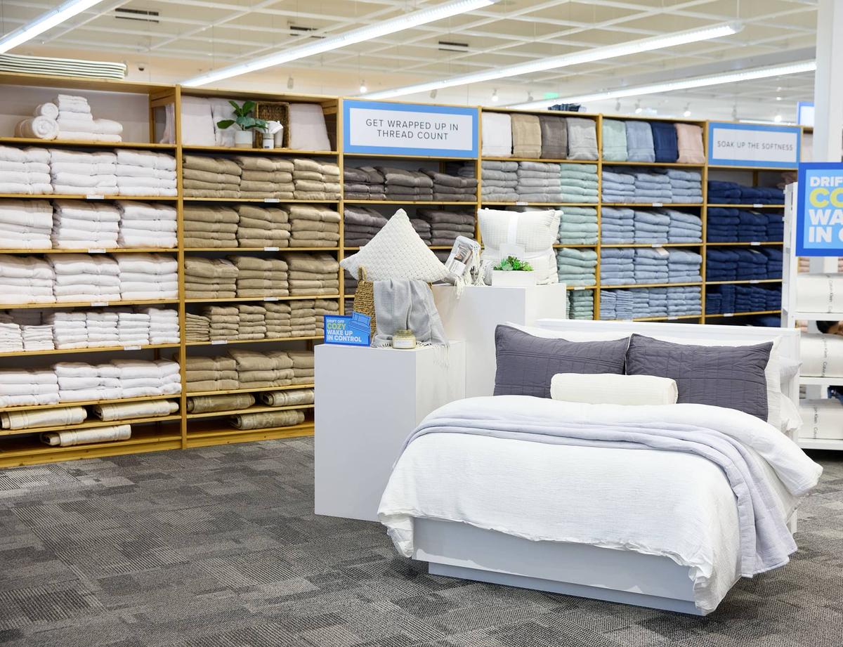 Bed Bath & Beyond brings back the iconic towel wall.Bed Bath & Beyond Inc/TheStreet